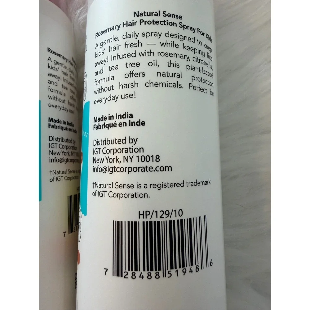Natural Sense Kids Rosemary Hair Protection Spray 8oz 2pk Tea Tree Citronella